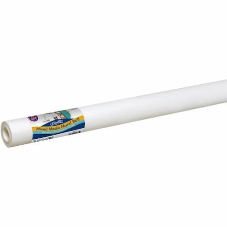 Pacon Multi Media Art Roll, 36inx10yds, 80 lb, 118g/m2, White PAC4845